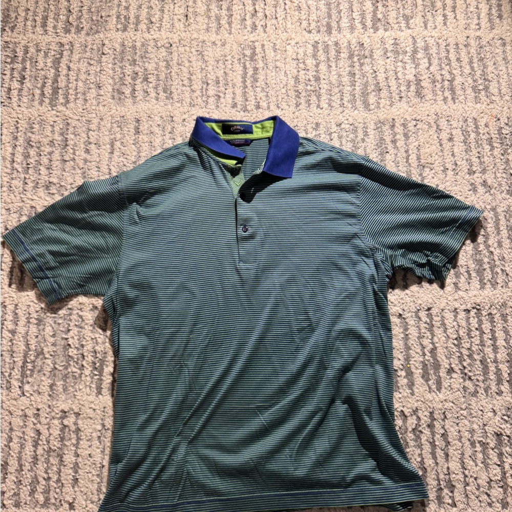 Callaway Men's Polo Shirt - Blue and Green